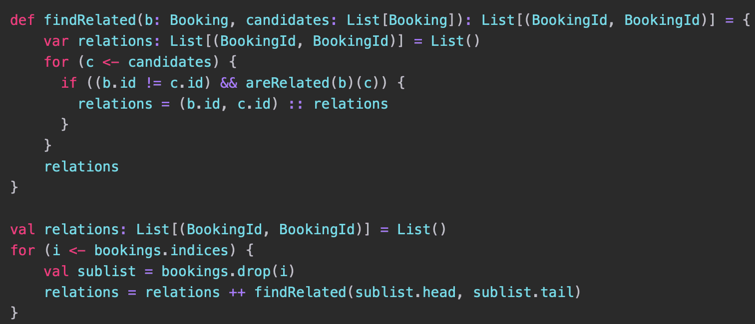 Comonads for booking correlation